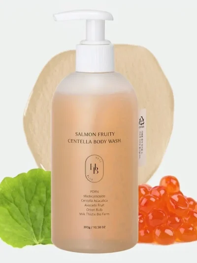 HEVEBLUE Salmon Fruity Centella Body Wash (300g)