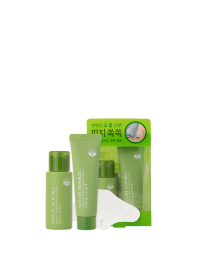 Nature Republic Bamboo Charcoal Nose & T-zone Pack: Toner 33ml + Pack 25ml