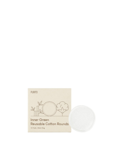 Purito Inner Green Reusable Cotton Rounds Set 10pcs