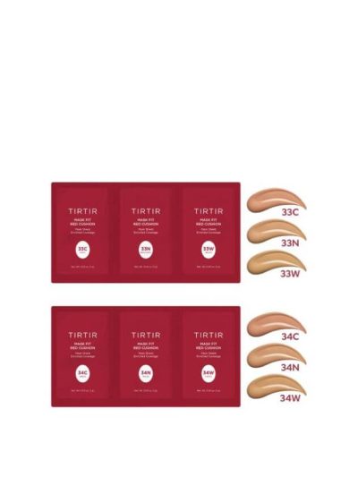 TIRTIR Mask Fit Red Cushion 6 Shade Trial Kit (33C/33N/33W,34C/34N/34W)